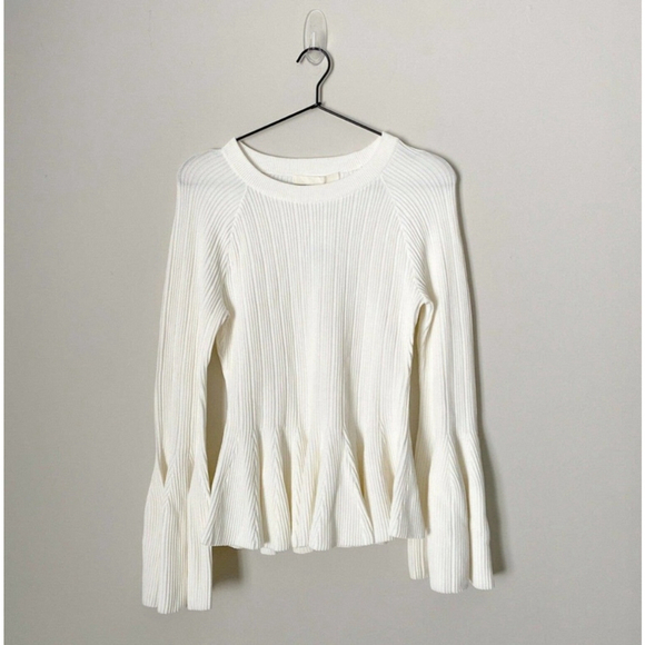 Jonathan Simkhai Ribbed Peplum Knit Top - Picture 3 of 4